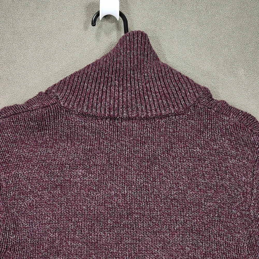 Banana Republic S Men Shawl Collar Sweater Cowl Purple‎ White Cotton Nylon Wool